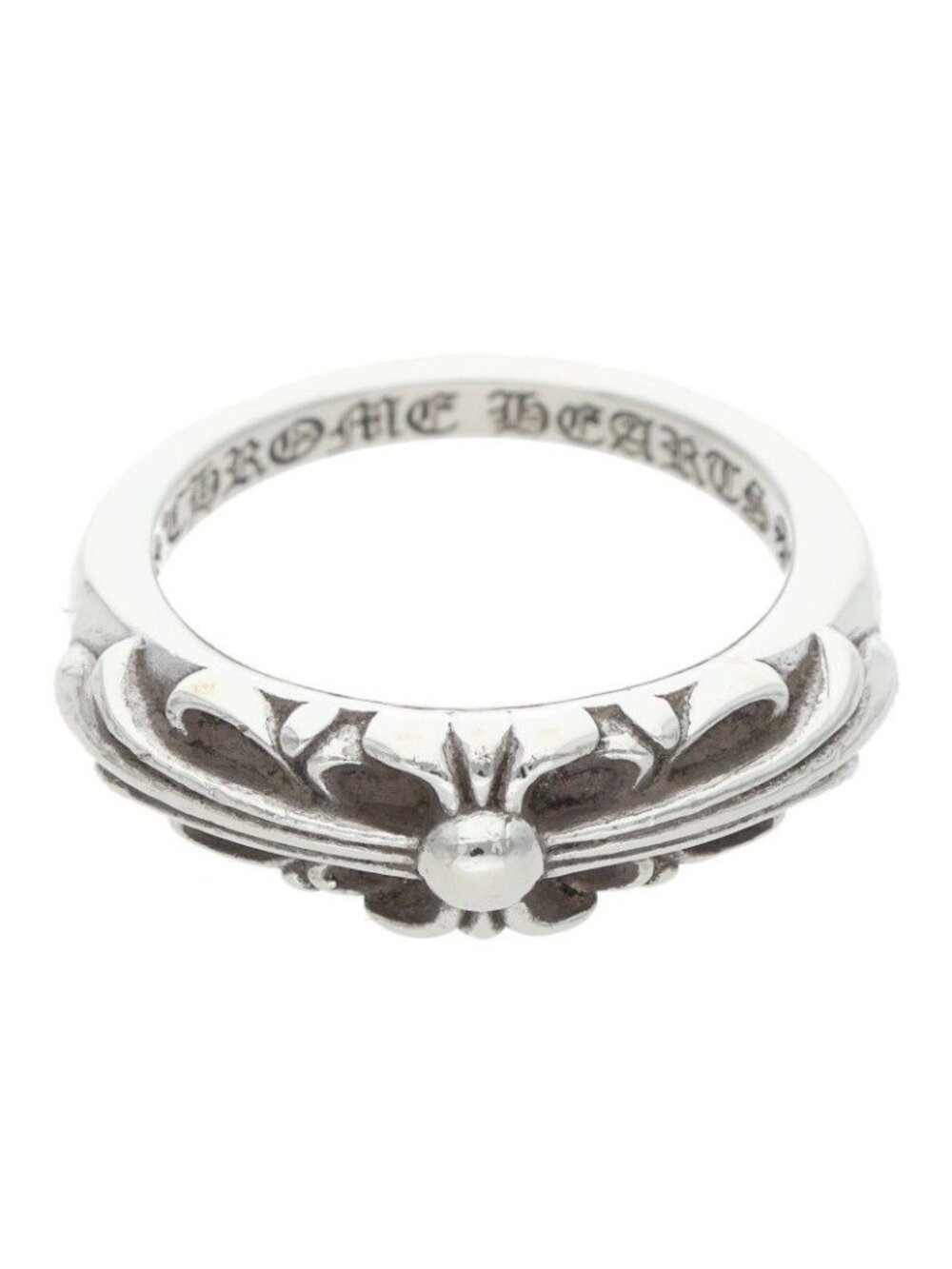 Chrome Hearts Baby Classic Floral Cross Silver Ring